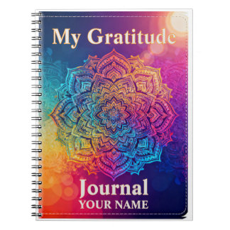Custom Name Mandala Gratitude Journal ノートブック
