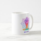 Custom Name Mandala Yoga Coffee Mug コーヒーマグカップ (正面右)