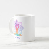 Custom Name Mandala Yoga Coffee Mug コーヒーマグカップ (正面左)
