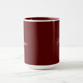 Custom Name Maroon Combo Mug Personalized マグカップ (中央)