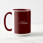 Custom Name Maroon Combo Mug Personalized マグカップ (左)