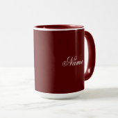 Custom Name Maroon Combo Mug Personalized マグカップ (正面右)