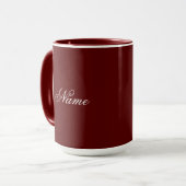 Custom Name Maroon Combo Mug Personalized マグカップ (正面左)
