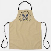 Custom name Master cheff Rustic brown kraft  エプロン (正面)