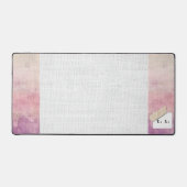 Custom Name Mauve Burgundy Heather Dusk デスクマット (正面)