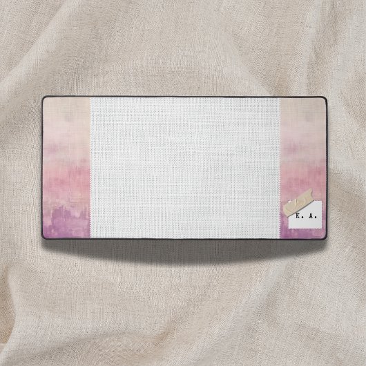 Custom Name Mauve Burgundy Heather Dusk デスクマット