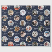 Custom Name Merry Christmas Script 28 Photo ラッピングペーパー (フラット)