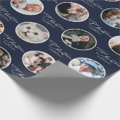 Custom Name Merry Christmas Script 28 Photo ラッピングペーパー (角)