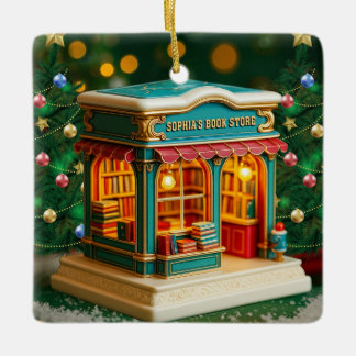 Custom name> message me Bookstore Ceramic Ornament セラミックオーナメント