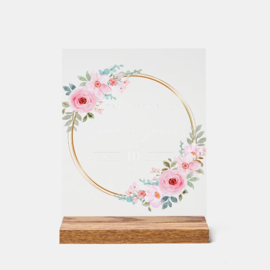 Custom name > message me - Wedding Acrylic Sign アクリルサイン (正面)