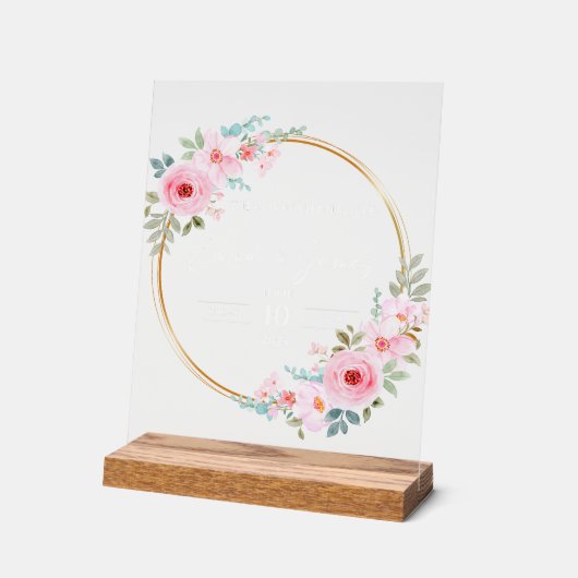 Custom name > message me - Wedding Acrylic Sign アクリルサイン (傾斜)