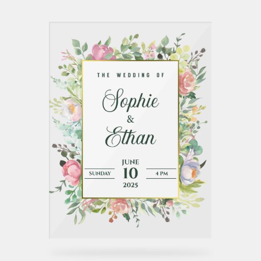 Custom name > message me - Wedding Acrylic Sign アクリルサイン (正面)