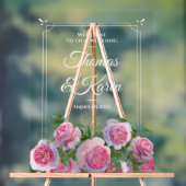Custom name > message Wedding Welcome Acrylic Sign アクリルサイン (ニュートラル)