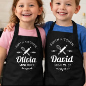Custom Name Mini Chef Kids Apron with Kitchen Name エプロン