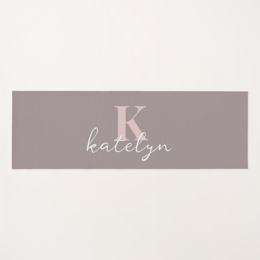 Custom Name Minimal Fitness Yoga Mat ヨガマット (正面(横))