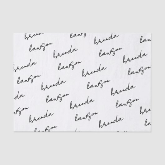Custom Name Minimal Script Small Business Wrapping 薄葉紙 (正面)