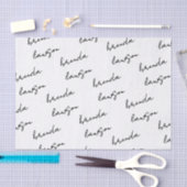 Custom Name Minimal Script Small Business Wrapping 薄葉紙 (クラフト)