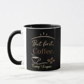 Custom Name Minimalist Coffee Mug Gift マグカップ (左)