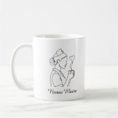 Custom Name Minimalist Nurse Coffee Mug コーヒーマグカップ (左)