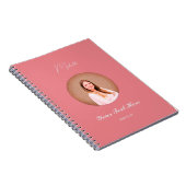 Custom Name Minimalist Spiral Photo Notebook ノートブック (右側)