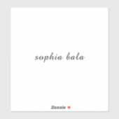 Custom Name Modern Handwritten Design シール (シート)