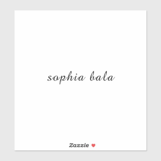 Custom Name Modern Handwritten Design シール (シート)