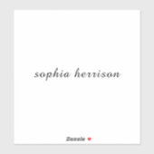 Custom Name Modern Script Design シール (シート)