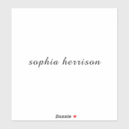 Custom Name Modern Script Design シール
