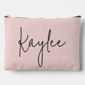 Custom name modern script pouch gift for her mom アクセサリーポーチ (正面)