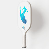 Custom Name &Monogram Chic Carbon Fiber Pickleball ピックルボールラケット (左)