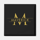 Custom Name Monogram Elegant Decorative マグネット (正面)