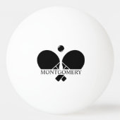 Custom Name Monogram Paddles Logo Ping Pong Ball 卓球ボール (正面)