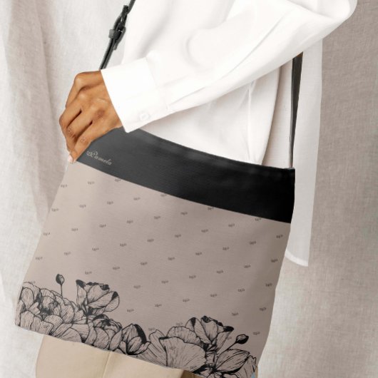 Custom Name & Monogram Pattern  クロスボディバッグ