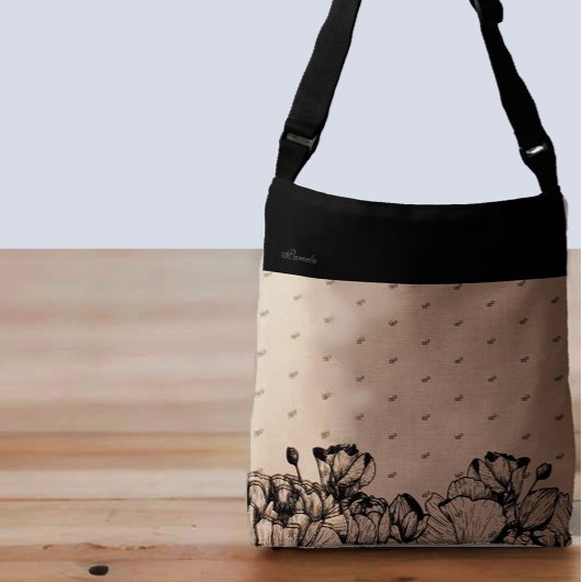 Custom Name & Monogram Pattern  クロスボディバッグ