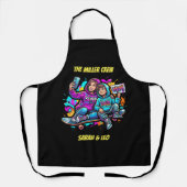 Custom Name Mother Son Skater Black Graffiti Apron エプロン (正面)