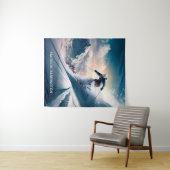 Custom Name Mountain Skier タペストリー (インサイチュ(横))