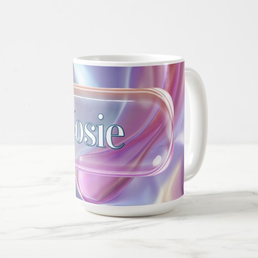 Custom Name Mug – Bright Colorful Glass Lens コーヒーマグカップ (正面右)