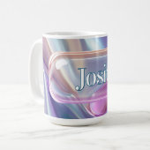 Custom Name Mug – Bright Colorful Glass Lens コーヒーマグカップ (正面左)