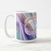 Custom Name Mug – Bright Colorful Glass Lens コーヒーマグカップ (左)