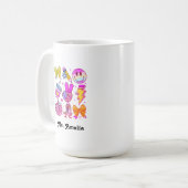 Custom Name Mug, Custom Teacher Mug,Back to school コーヒーマグカップ (正面左)