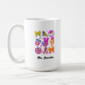 Custom Name Mug, Custom Teacher Mug,Back to school コーヒーマグカップ (左)