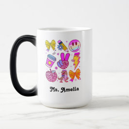 Custom Name Mug, Custom Teacher Mug,Back to school モーフィングマグカップ