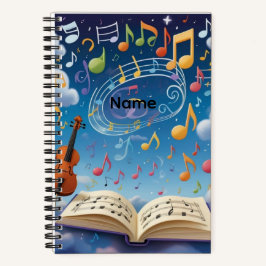 Custom Name Musical Notes ノートブック