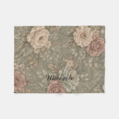 Custom Name Muted Suede Tone フリースブランケット (正面(横))