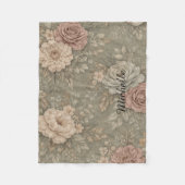 Custom Name Muted Suede Tone フリースブランケット (正面)