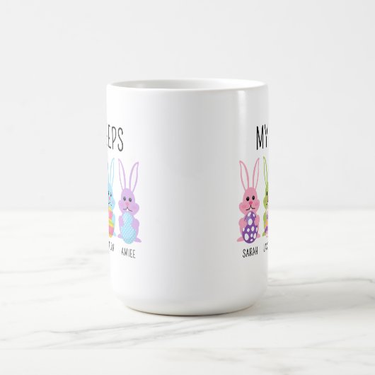 Custom Name My Peeps Easter Coffee Mug コーヒーマグカップ (中央)