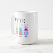 Custom Name My Peeps Easter Coffee Mug コーヒーマグカップ (正面左)