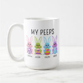 Custom Name My Peeps Easter Coffee Mug コーヒーマグカップ (左)