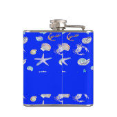Custom name nautical print on blue フラスク (裏面)