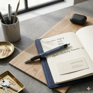 Custom Name Navy Blue Stylish Writing Pen Gift ボールペン